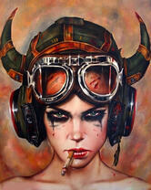 Без бренда «Девушка в шлеме с сигаретой» в Чебоксарах