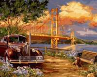 Без бренда «Американский автомобиль на фоне моста через залив» в Чебоксарах в интернет-магазине  Без бренда «Американский автомобиль на фоне моста через залив» в Чебоксарах