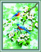 Без бренда «Две птички на цветущей яблоне» в Чебоксарах в интернет-магазине  Без бренда «Две птички на цветущей яблоне» в Чебоксарах