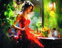 Без бренда «Милая девушка с бокалом шампанского» в Чебоксарах