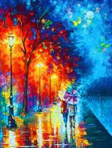 Яркая прогулка под зонтами