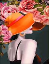 Без бренда «Дама в яркой шляпе и розы» в Чебоксарах в интернет-магазине  Без бренда «Дама в яркой шляпе и розы» в Чебоксарах