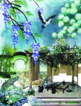 Без бренда «Сад с беседкой, цветами и птицей» в Чебоксарах в интернет-магазине  Без бренда «Сад с беседкой, цветами и птицей» в Чебоксарах