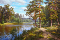 Без бренда «Хвойный лес и река» в Чебоксарах в интернет-магазине  Без бренда «Хвойный лес и река» в Чебоксарах