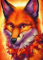 Без бренда «Хитрая лиса с осенним венком» в Чебоксарах в интернет-магазине  Без бренда «Хитрая лиса с осенним венком» в Чебоксарах