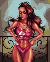 Без бренда «Девушка в нижнем белье с бокалом вина» в Чебоксарах